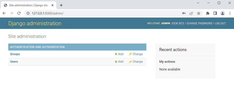 Django PostgreSQL Project Main Admin Panel