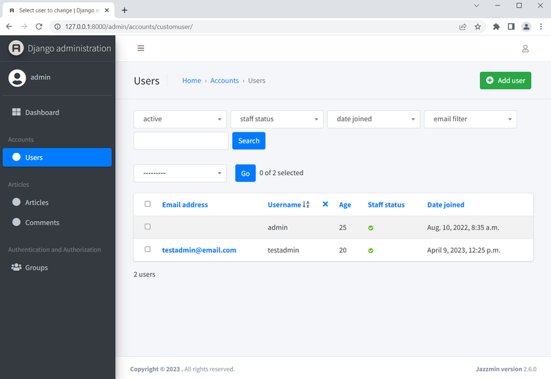 Jazzified users&#x27; list