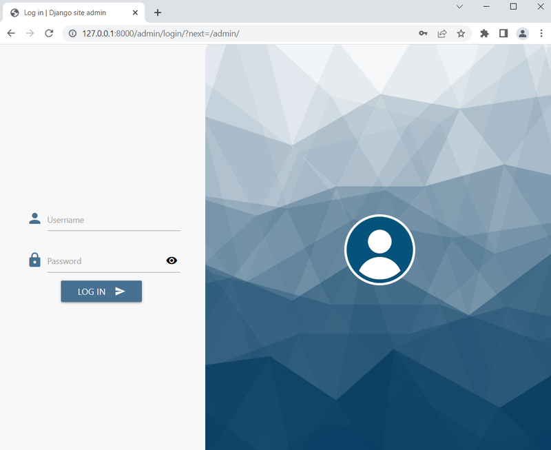Materialistic admin login page