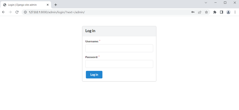 Semantic admin login page