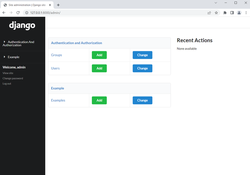 Semantic admin dashboard
