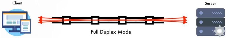 Duplex tunnel between client and server with WebSocket connection