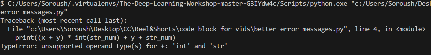 3.10 error messages